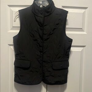Talbots Black Quilted Vest